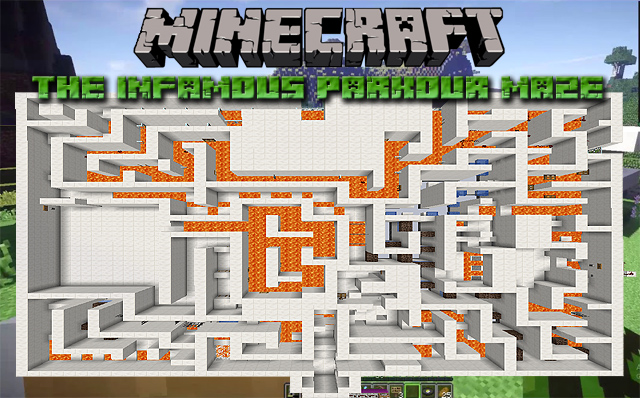 Map of parkour in the maze for Minecraft 1.13
