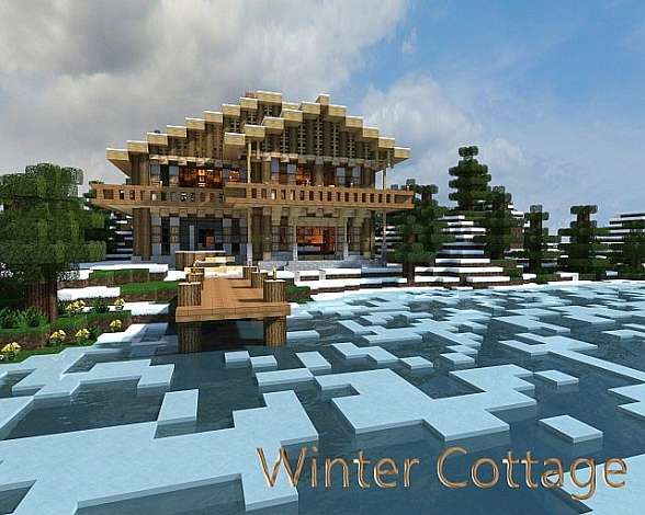 Winter Cottage map for Minecraft