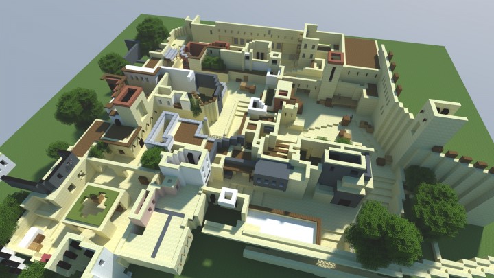 PVP map de_mirage for Minecraft / Free Download