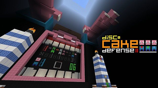 Map for Minecraft with mechanisms / Protection of the cake in the arena