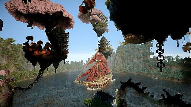 Minecraft map / Dragons