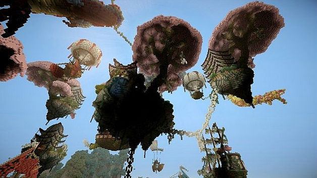 Minecraft map with air blades