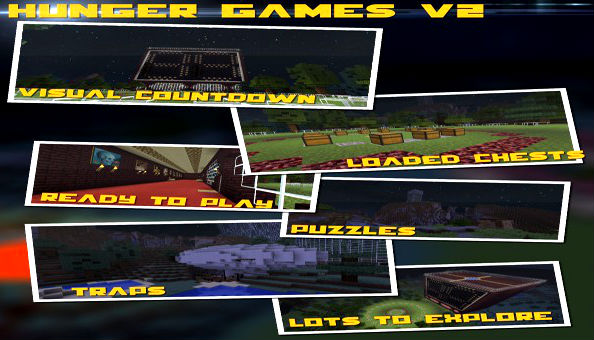 Download map for Minecraft / The Hunger Games version 2