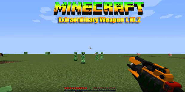 Mod with 3D weapons (Extraordinary Weapons) for Minecraft 1.10.2