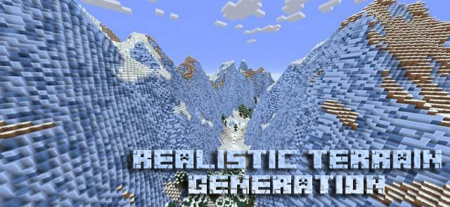 Realistic Terrain Generation mod for Minecraft 1.10.2 / 1.7.10