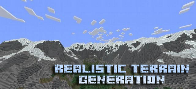 Realistic Terrain Generation mod for Minecraft 1.10.2 / 1.7.10