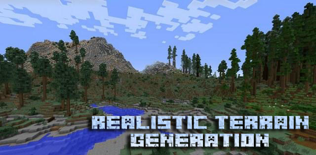 Realistic Terrain Generation mod for Minecraft 1.10.2 / 1.7.10