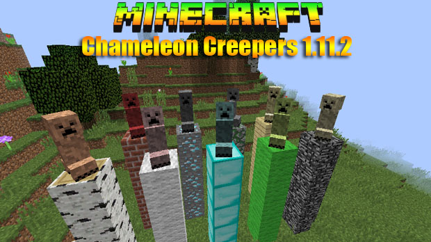 Minecraft mod Chameleon Creepers for version 1.11.2