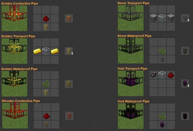 Mechanism Recipes for Build Craft