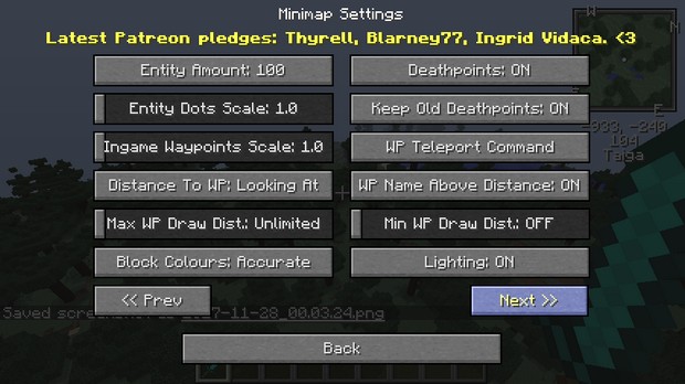 Download mod mini map for Minecraft 1.12+