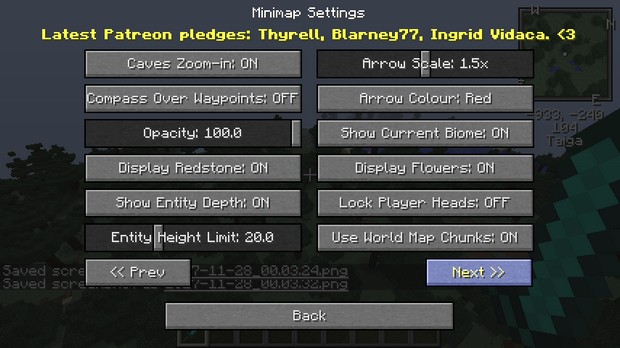 Download mod mini map for Minecraft 1.12+