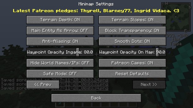 Download mod mini map for Minecraft 1.12+
