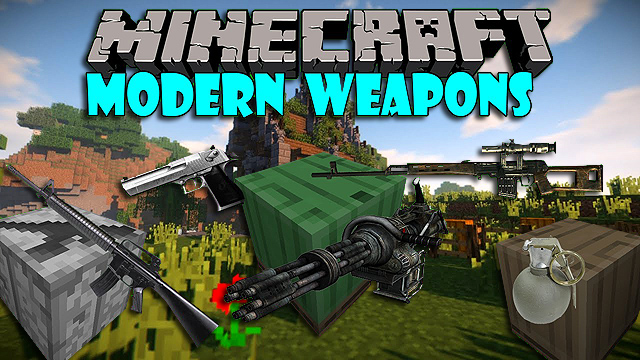 Download weapon mod Modern Weapons for Minecraft 1.12.2