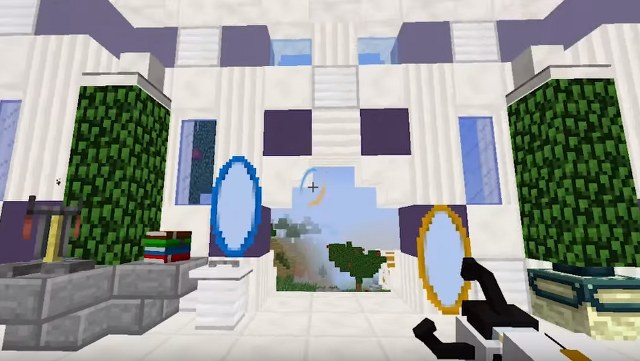 Download the mod on weapons and portals for Minecraft 1.12.2