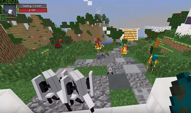 Download the mod on weapons and portals for Minecraft 1.12.2
