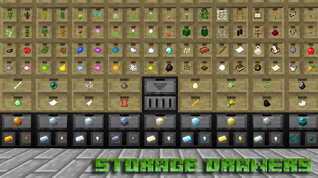 Download mod Storage Drawers for Minecraft 1.12.2 | Is free