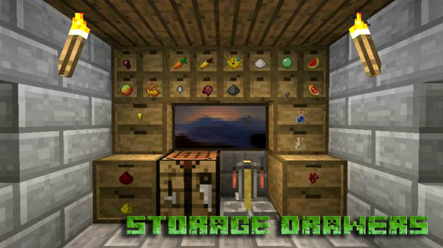 Download mod Storage Drawers for Minecraft 1.12.2 | Is free