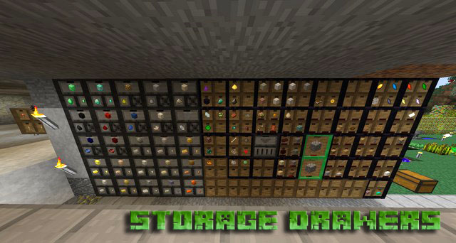 Download mod Storage Drawers for Minecraft 1.12.2 | Is free