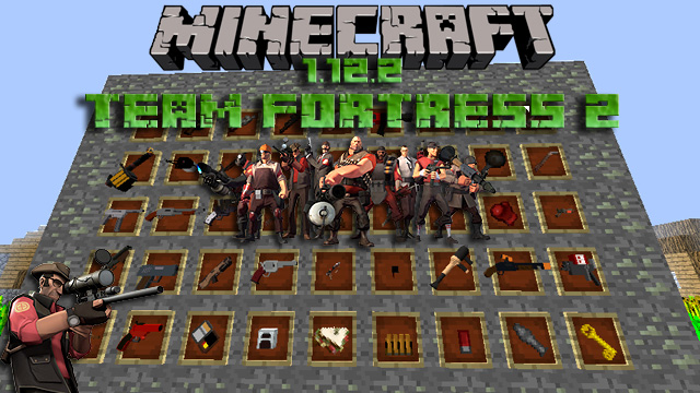 Team Fortress 2 mod for weapons for Minecraft 1.12.2