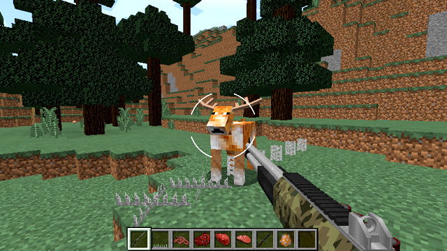 Mod on hunting with weapons for Minecraft 1.12.2