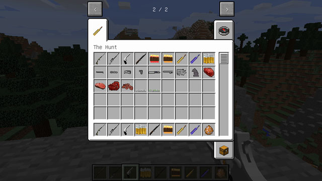 Mod on hunting with weapons for Minecraft 1.12.2