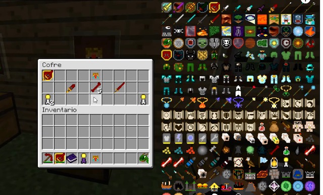 Mod for the best dungeons and weapons for Minecraft 1.7.10