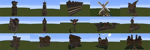 Mod for Minecraft 1.7.10 / 1.7.2 - Ready houses for the game