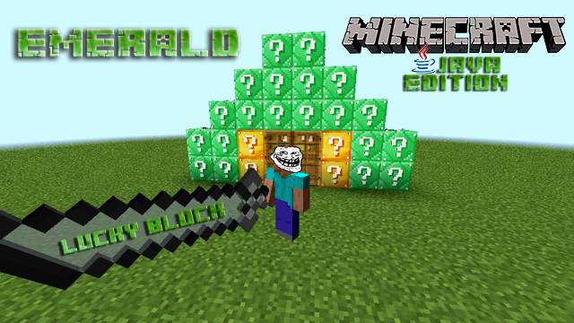 Mod emerald lucky block on Minecraft 1.8.9