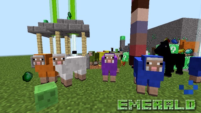 Mod emerald lucky block on Minecraft 1.8.9