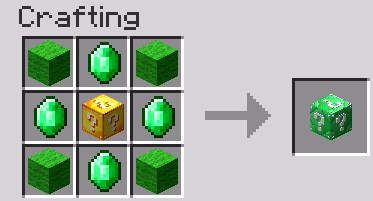 Mod emerald lucky block on Minecraft 1.8.9
