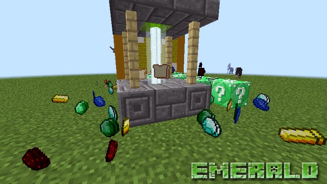 Mod emerald lucky block on Minecraft 1.8.9