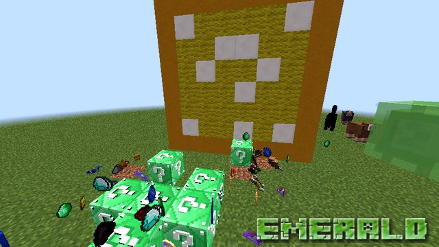 Mod emerald lucky block on Minecraft 1.8.9