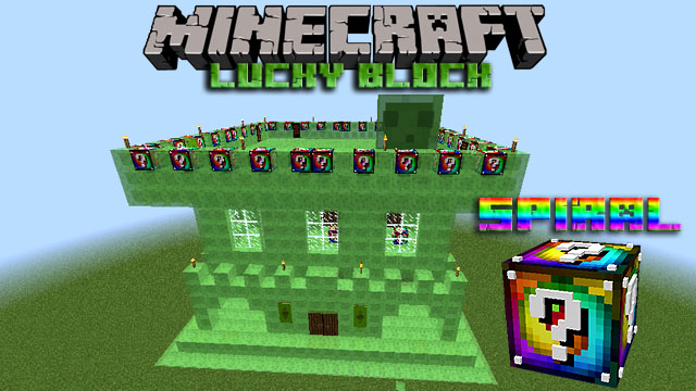 Lucky Block Spiral mod on Minecraft 1.8.9