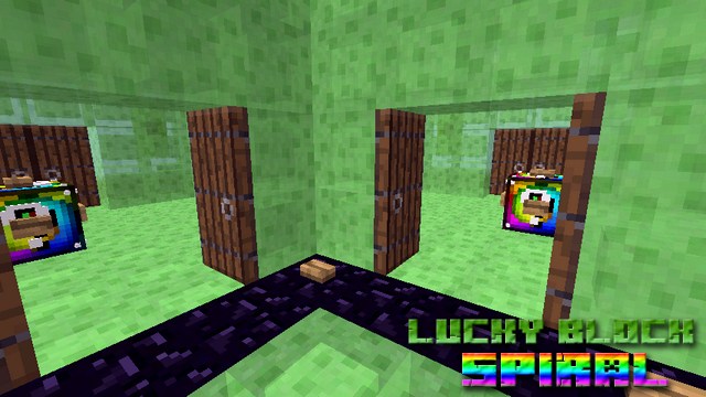 Lucky Block Spiral mod on Minecraft 1.8.9