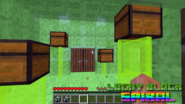Lucky Block Spiral mod on Minecraft 1.8.9