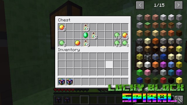 Lucky Block Spiral mod on Minecraft 1.8.9