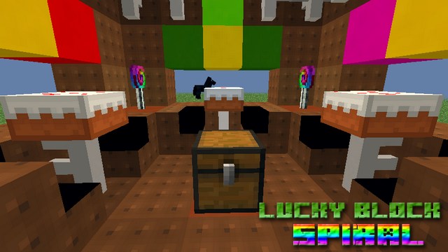 Lucky Block Spiral mod on Minecraft 1.8.9