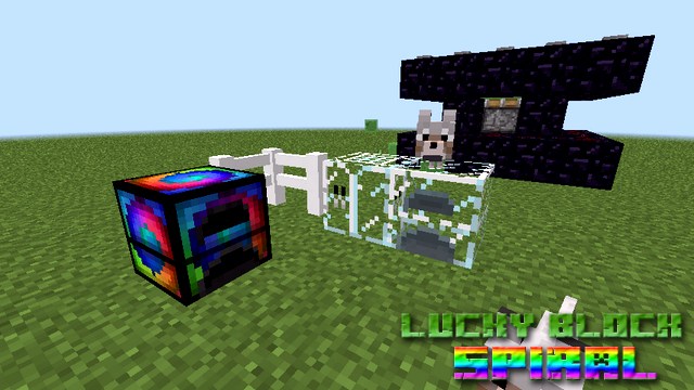 Lucky Block Spiral mod on Minecraft 1.8.9