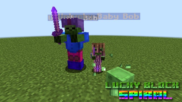 Lucky Block Spiral mod on Minecraft 1.8.9