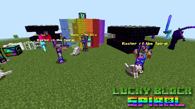 Lucky Block Spiral mod on Minecraft 1.8.9