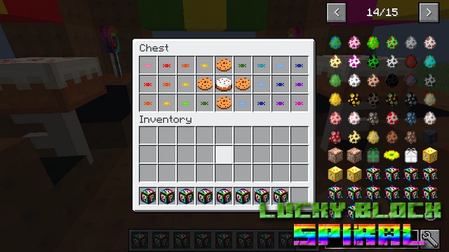 Lucky Block Spiral mod on Minecraft 1.8.9