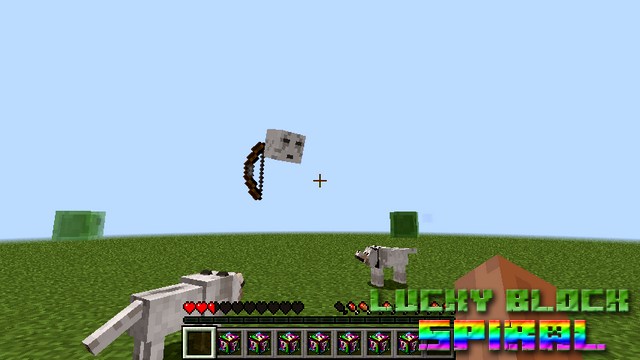 Lucky Block Spiral mod on Minecraft 1.8.9