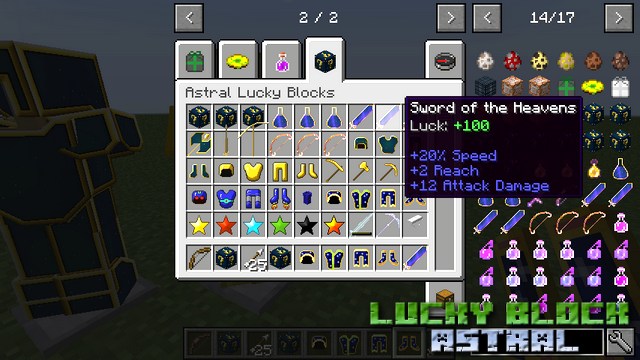 Mod Lucky Astral block on Minecraft 1.8.9