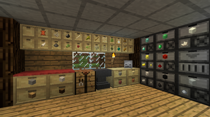 Download mod for Minecraft 1.11 Storage Drawers