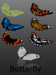 Butterflies / Mod Minicraft 1.5.2 / Even more new animals
