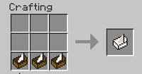 Recipe for crafting a cargo boat for Minecraft