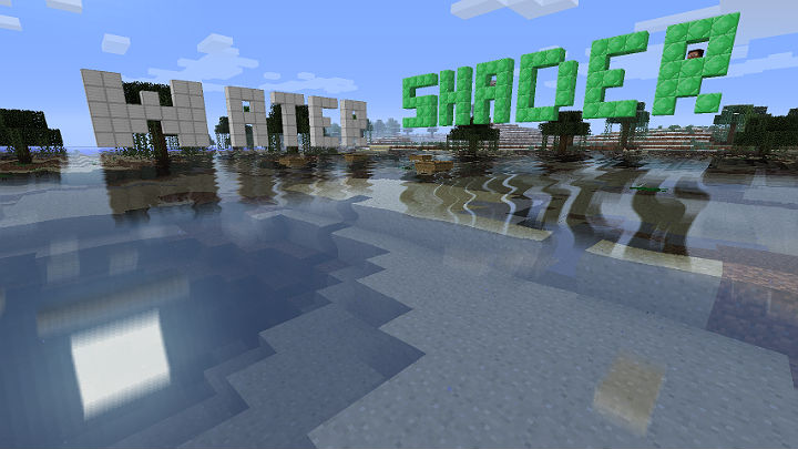 Download shaders to improve water quality / Minecraft 1.6.2